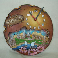 Часы керамика Астрахань с лотосами