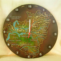 Самарская область, часы, символика области, керамика
