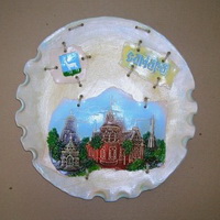 Самара, тарелка, керамика с символикой города