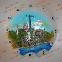 Липецк, тарелка, керамика с символикой города