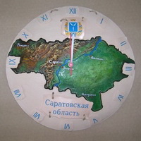 Часы из керамики, Саратовская область, карта области