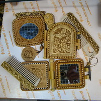 Салон берестяных изделий в Саратове, расческа, зеркало в бересте